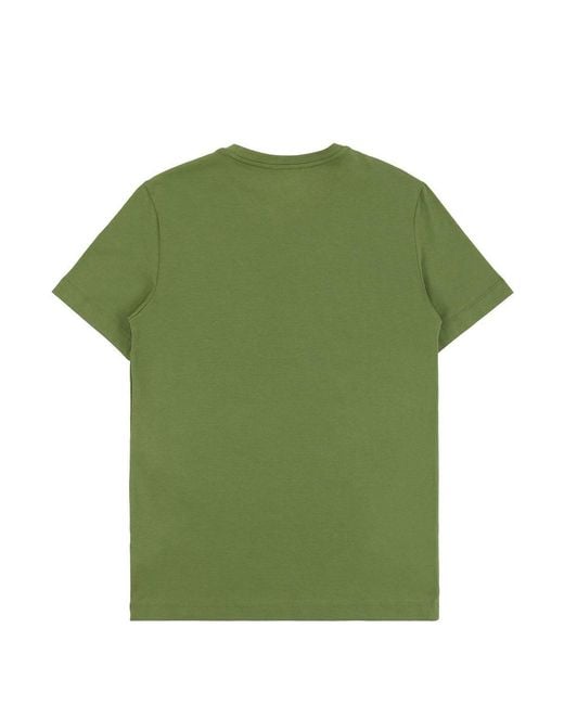 EA7 Green Logo T-Shirt With Round Neck for men
