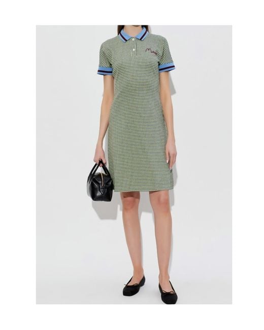 Marni Green Checked Mini Dress