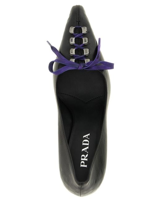 Prada Black Pointed-Toe High Heels