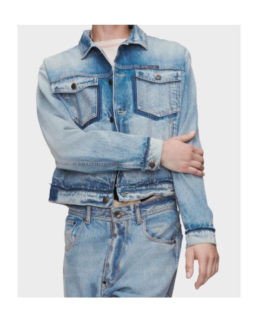 Maison Margiela Blue Button-Up Denim Jacket for men