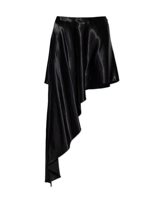 Alaïa Black Alaïa Asymmetric Draped Skirt