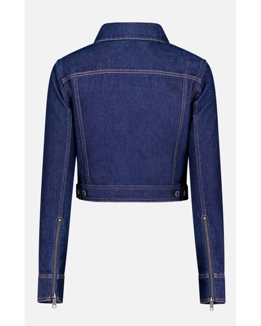 Veronica Beard Blue Patty Fitted Long Sleeve Denim Jacket