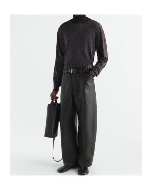 Lemaire Black Crew-Neck Sweater for men