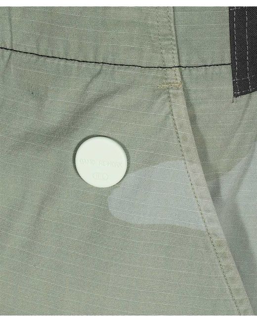 OAMC Gray Camouflage-Pattern Cargo Shorts for men