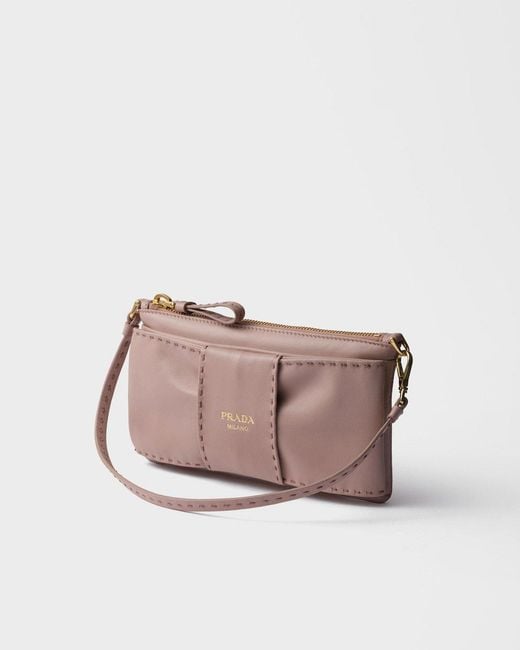 Prada Gray Zip-Up Pouch