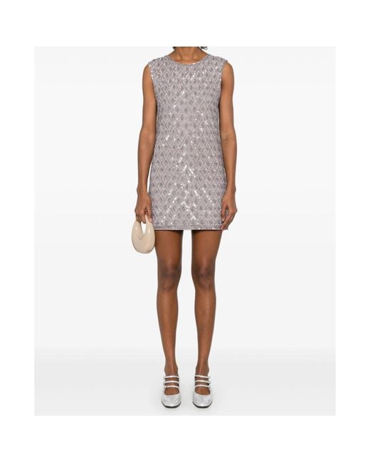 P.A.R.O.S.H. Brown Sequined Mini Dress