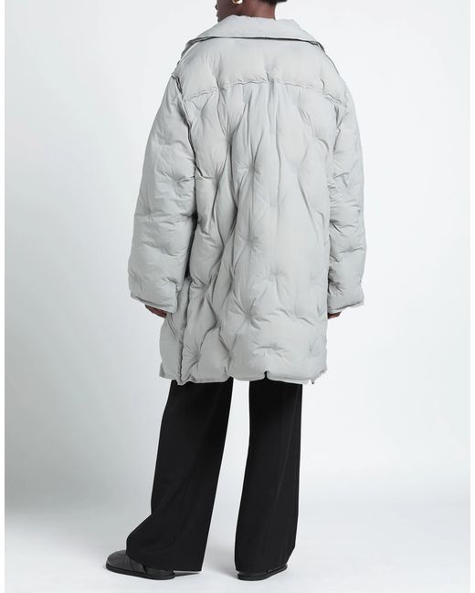 Maison Margiela Gray Long-Sleeve Double-Breasted Down Coat