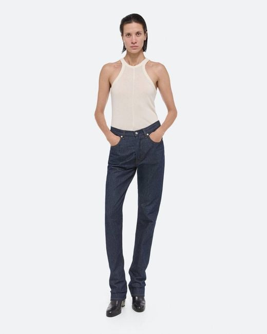 Helmut Lang White Racer Tank