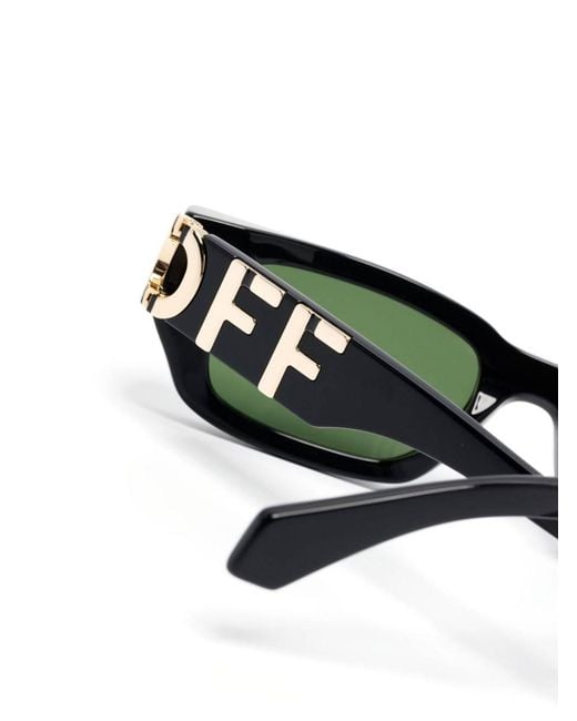 Off-White c/o Virgil Abloh Green Fillmore Rectangular Frame Sunglasses for men