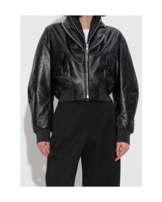 Givenchy Black Shawl Collar Zip-Up Bomber Jacket