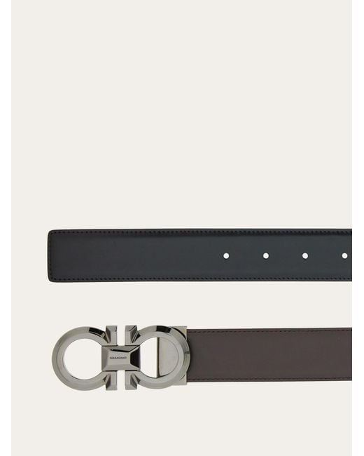 Ferragamo White Ferragamo Reversible Buckle Belt for men