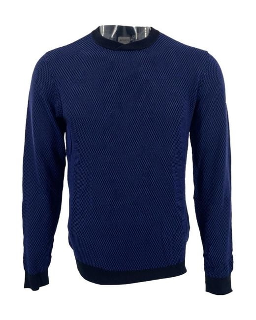 Armani Collezioni Blue Long-Sleeved Sweater for men