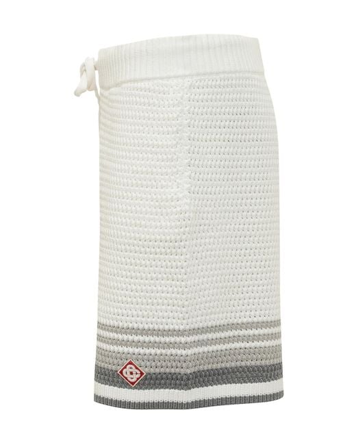Casablanca Gray Stripe Detailed Drawstring Shorts for men