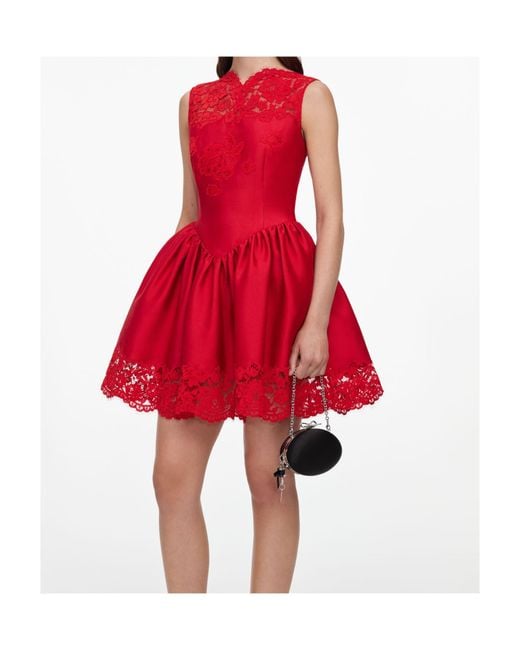 Self-Portrait Red Sleeveless Dress