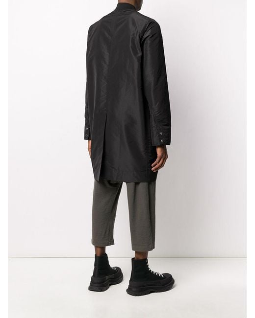 Rick Owens Black Long Bomber Jacket for men