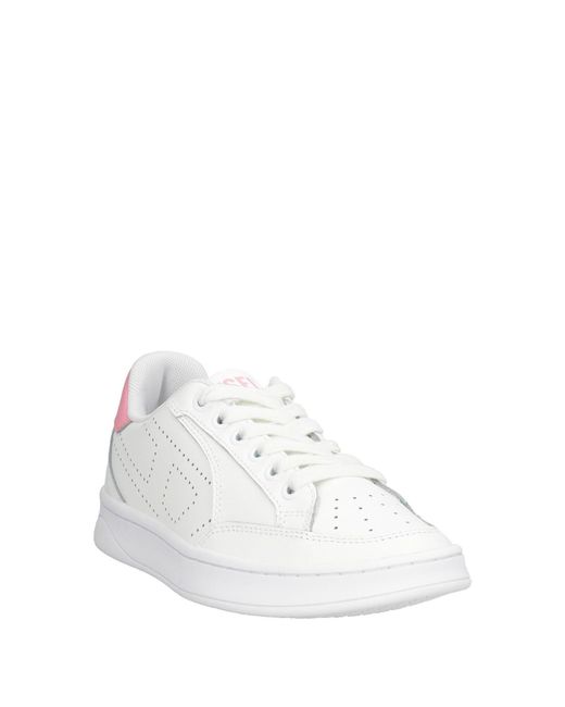 DIESEL White Low-Top Sneakers