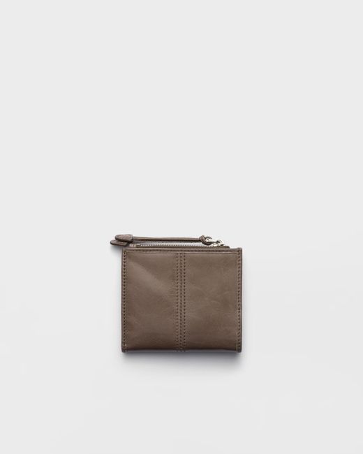 Prada Brown Small Leather Wallet for men