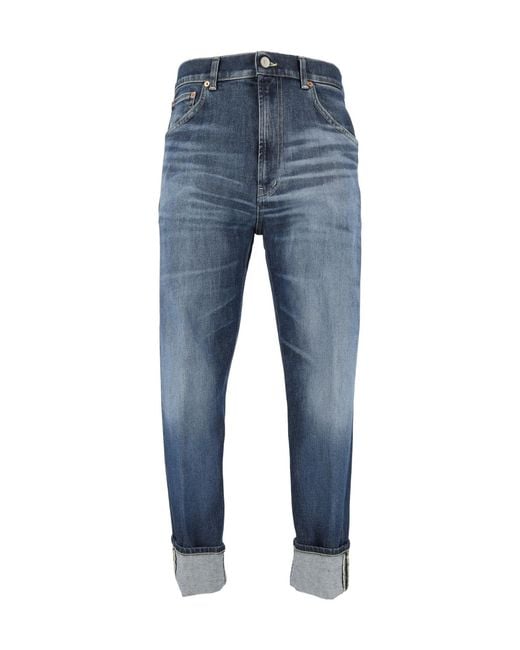 Dondup Blue Paco Faded-Effect Jeans for men