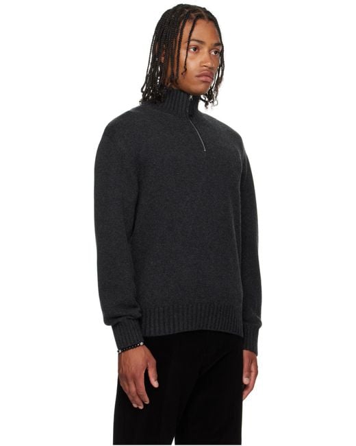 Ferragamo Blue Ferragamo High Neck Pullover for men
