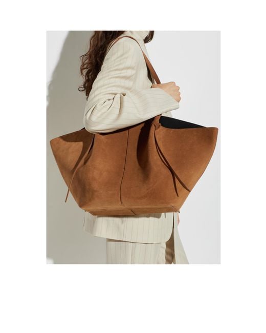 Yuzefi Brown Double-Handle Shoulder Bag