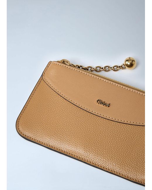 Chloé Multicolor Chloé Logo Plaque Zipped Wallet
