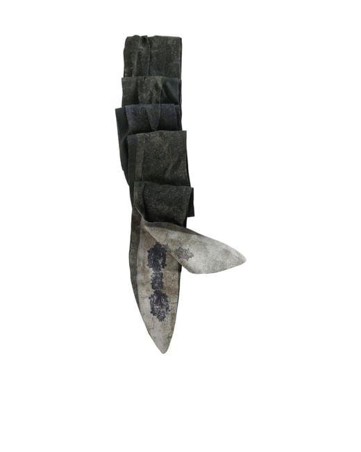 Ziggy Chen Black Pointed-Tip Scarf
