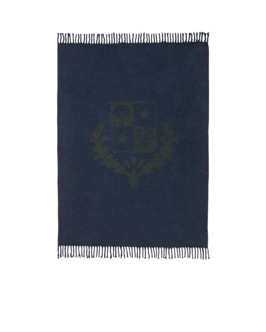 Loro Piana Blue Fringed Blanket for men