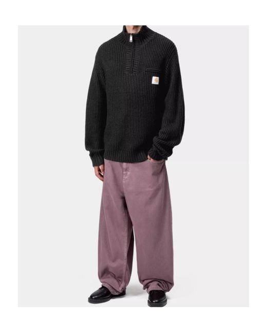 Carhartt Black Detroit Half-Zip Knitted Jumper for men