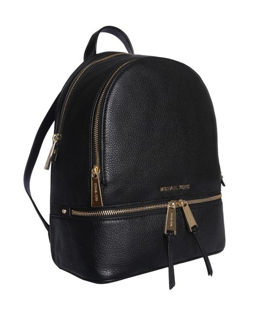 Michael Kors Black Medium Rhea Backpack