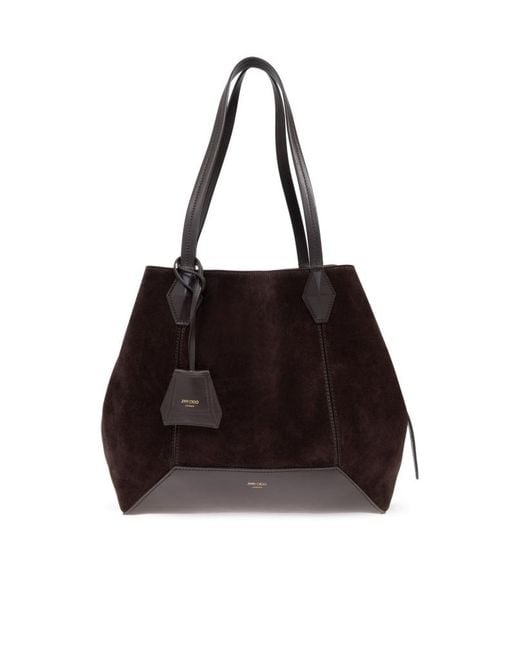 Jimmy Choo Brown Diamond Medium Tote Bag