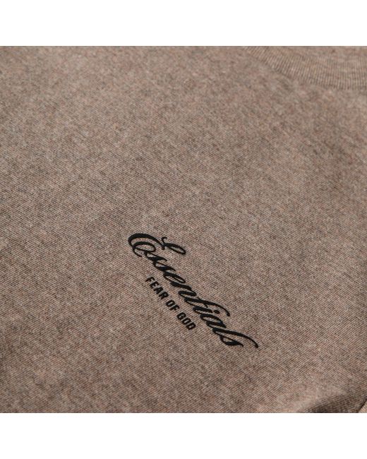 Fear Of God Gray Logo-Detail T-Shirt