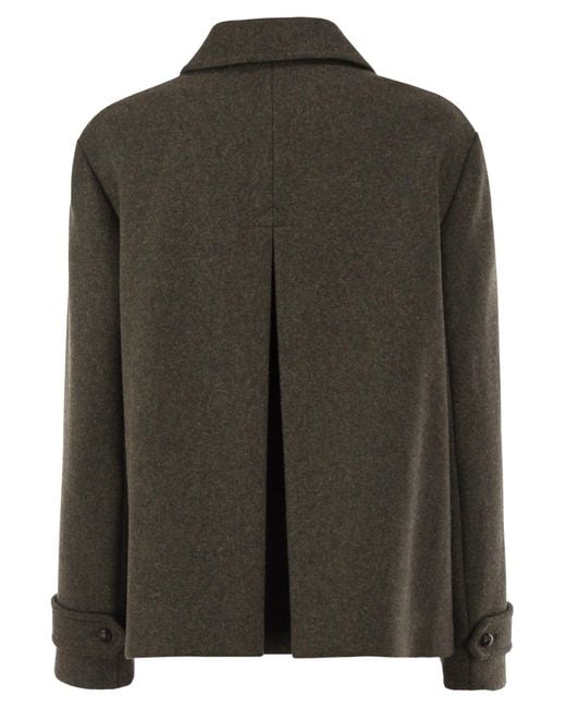 Weekend by Maxmara Green Wksdiorama Flared Wool Jacket