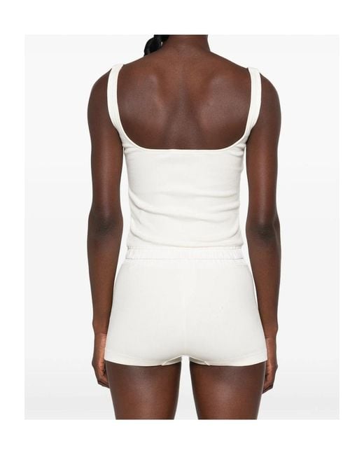 Entire studios White Logo-Patch Top