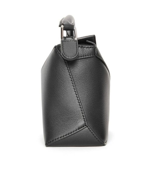 Loewe Black Mini Puzzle Top Handle Bag