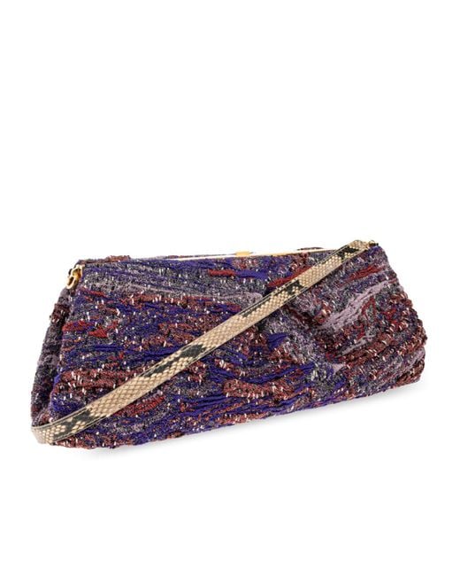 Dries Van Noten Purple Pattern Handbag