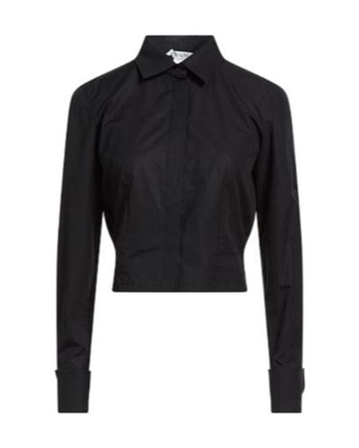 Max Mara Black Solid-Color Long-Sleeved Shirt
