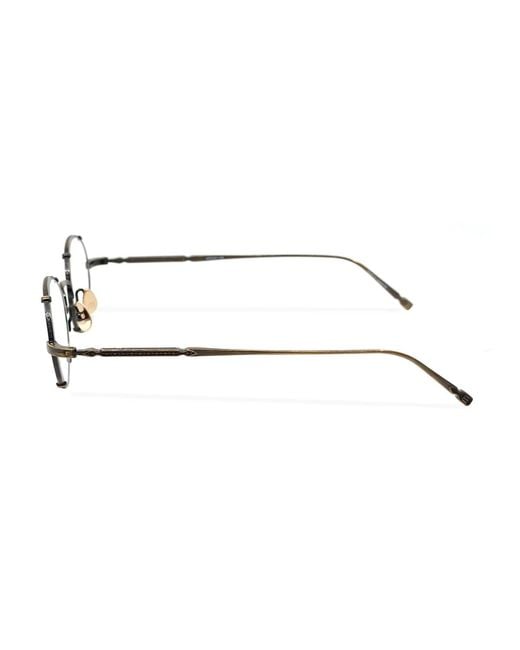 Matsuda White M3150 Oval Frame Glasses for men