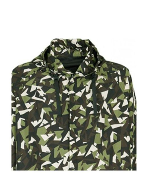 Fendi Green Medium And Long Style Camouflage With Hat Casual Jacket for men