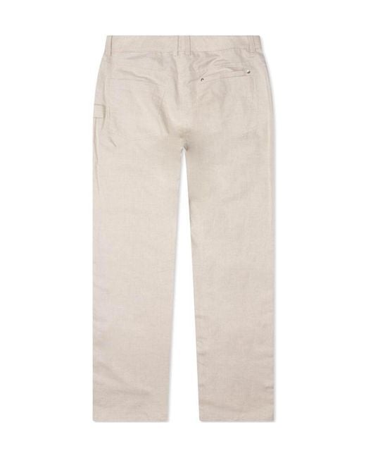 Helmut Lang White Carpenter High Waist Straight Leg Trousers for men