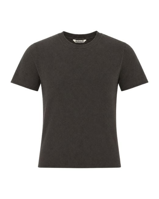 Auralee Black Brushed Jersey T-Shirt