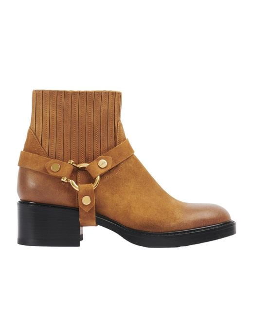 Chloé Brown Chloé Dakota Heeled Ankle Boots