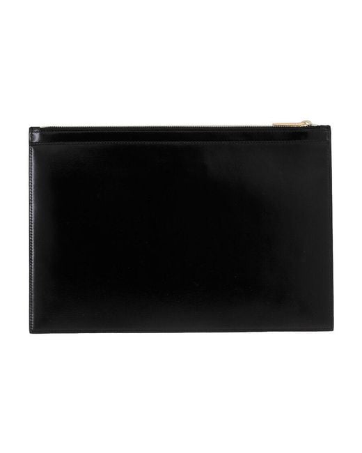 Thom Browne Black Zippered Clutch