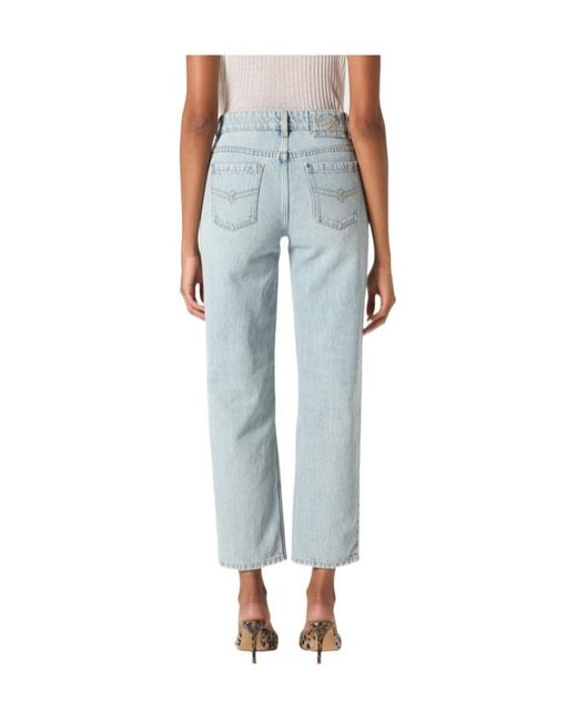 Blumarine Blue Logo-Embroidered Jeans