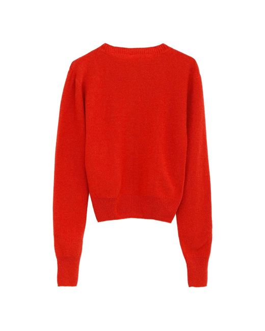 Baserange Red Long Sleeve Cardigan