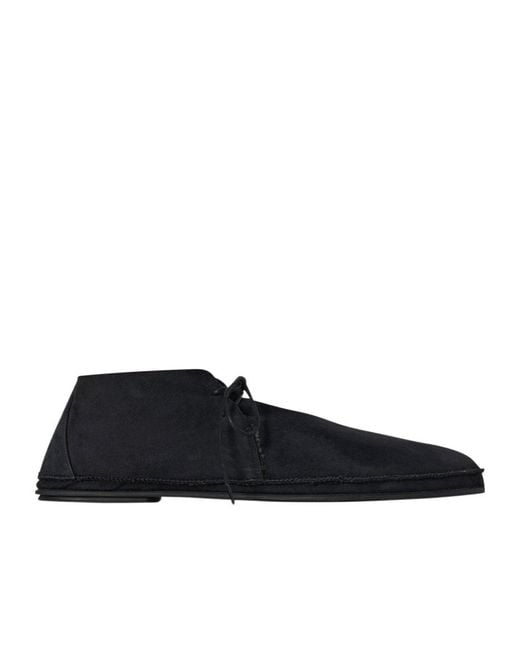 The Row Blue Tyler Lace Up Suede Shoes for men