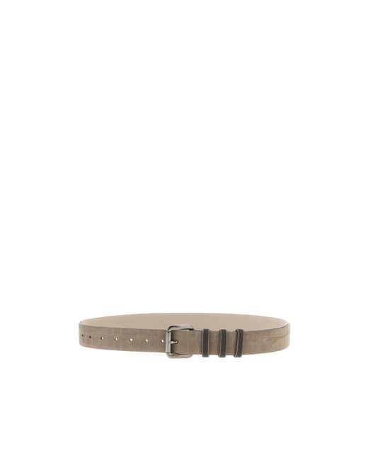 Brunello Cucinelli White Monile Buckle Belt