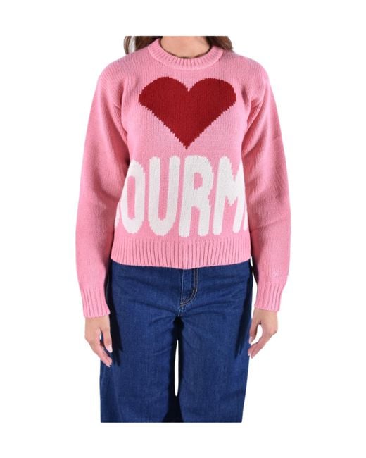 Mc2 Saint Barth Pink Kyla Jacquard Jumper