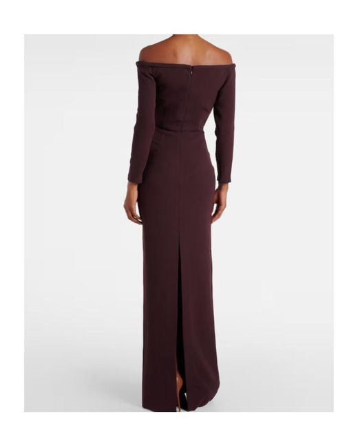 Roland Mouret Purple Embellished Cady Gown