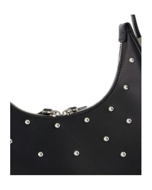OSOI Black Studded Zipped Mini Tote Bag