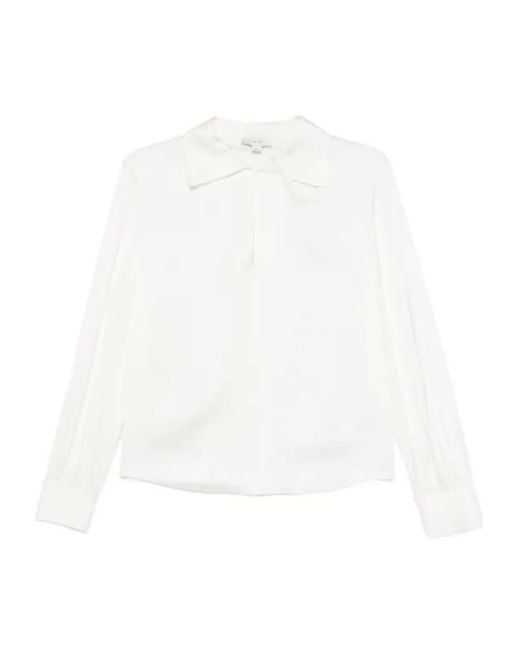 Vince White Silk Blend Shirt